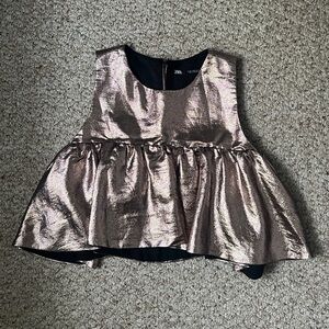 Zara Sparkle Ruffle Top